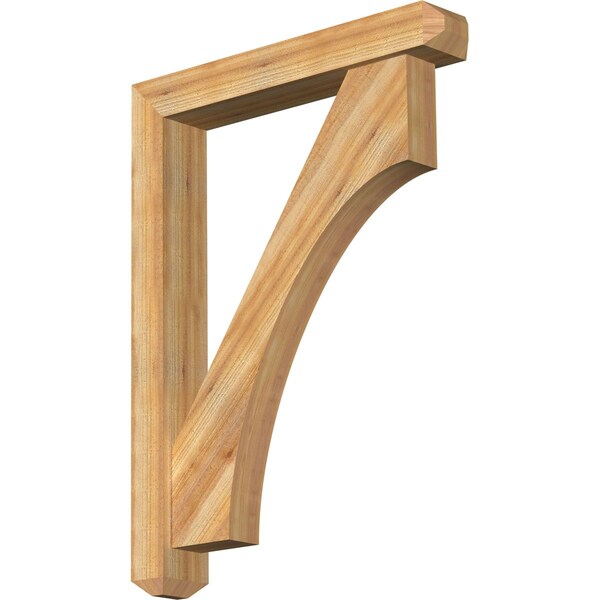 Ekena Millwork Westlake Craftsman Rough Sawn Bracket w/ Offset Brace, Western Red Cedar, 6"W x 36"D x 48"H BKT0604X36X48WTL04RWR - main